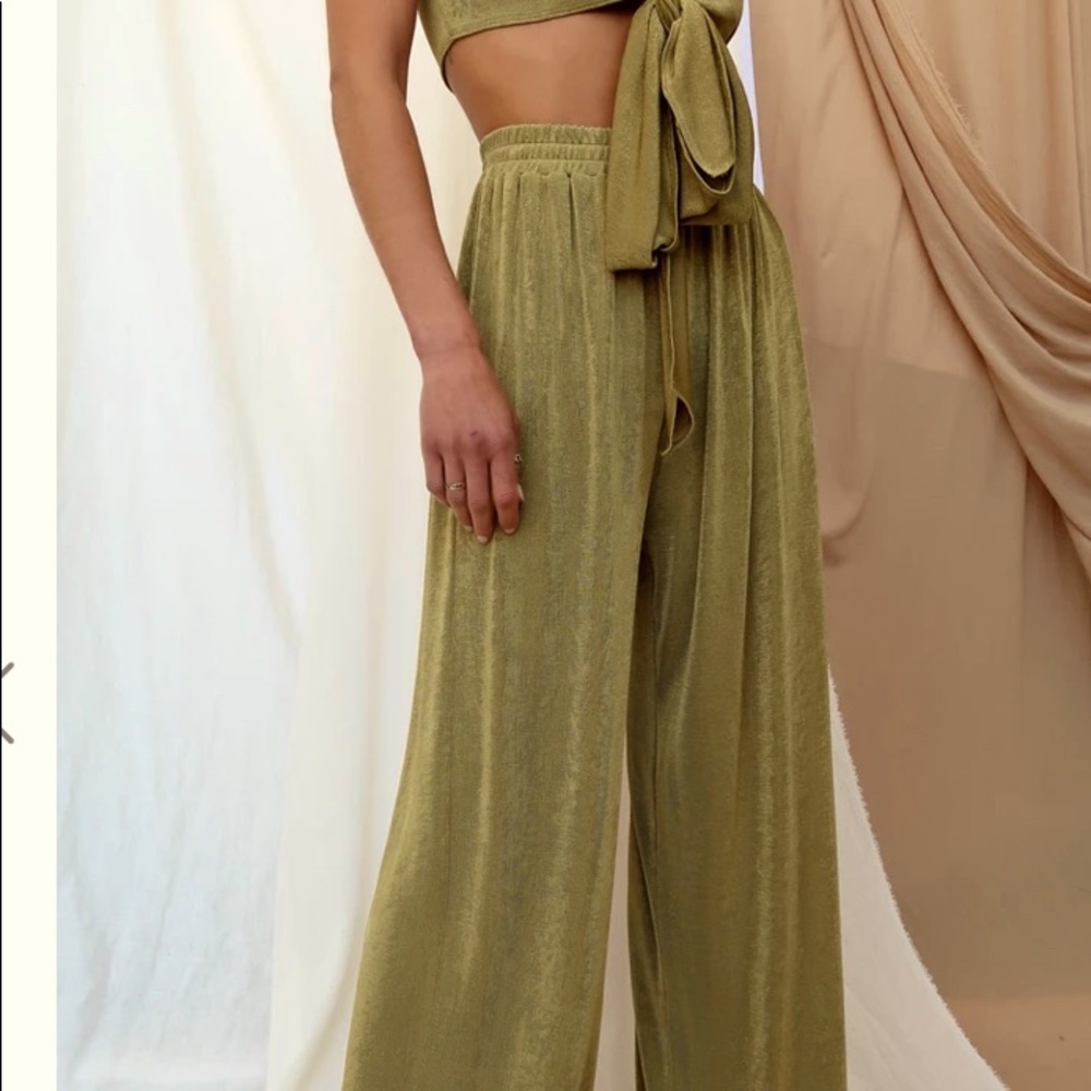 12TH TRIBE - Walk Away Moss Pants - NWOT